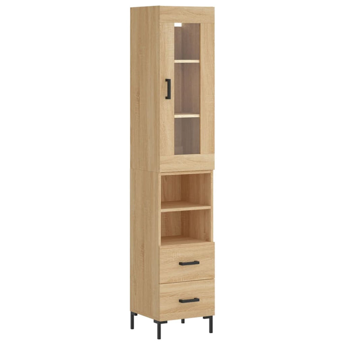 Dulap înalt, stejar sonoma, 34,5x34x180 cm, lemn prelucrat WALTI