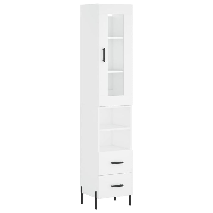 Dulap înalt, alb, 34,5x34x180 cm, lemn prelucrat - WALTI WALTI