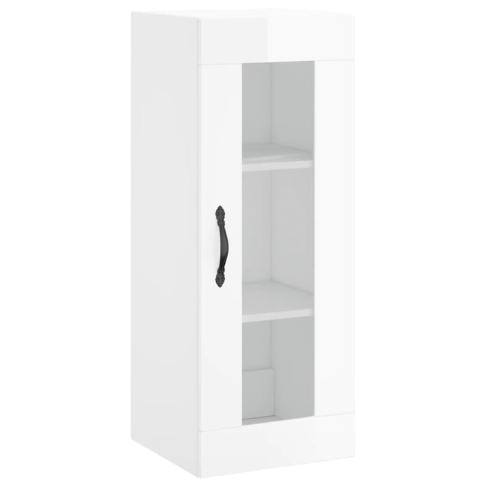 Dulap înalt, alb extralucios, 34,5x34x180 cm, lemn prelucrat WALTI