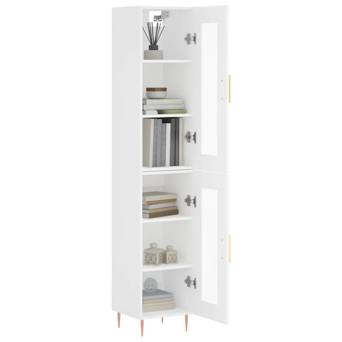 Dulap înalt, alb, 34,5x34x180 cm, lemn prelucrat - WALTI WALTI