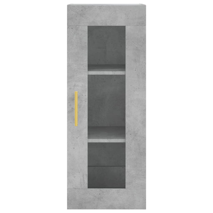 Dulap înalt, gri beton, 34,5x34x180 cm, lemn prelucrat - WALTI WALTI