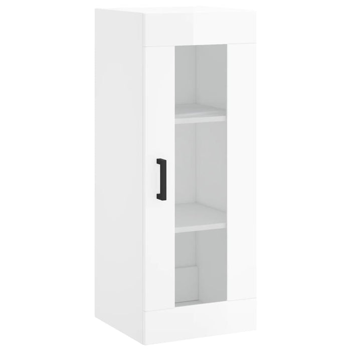 Dulap înalt, alb extralucios, 34,5x34x180 cm, lemn prelucrat WALTI