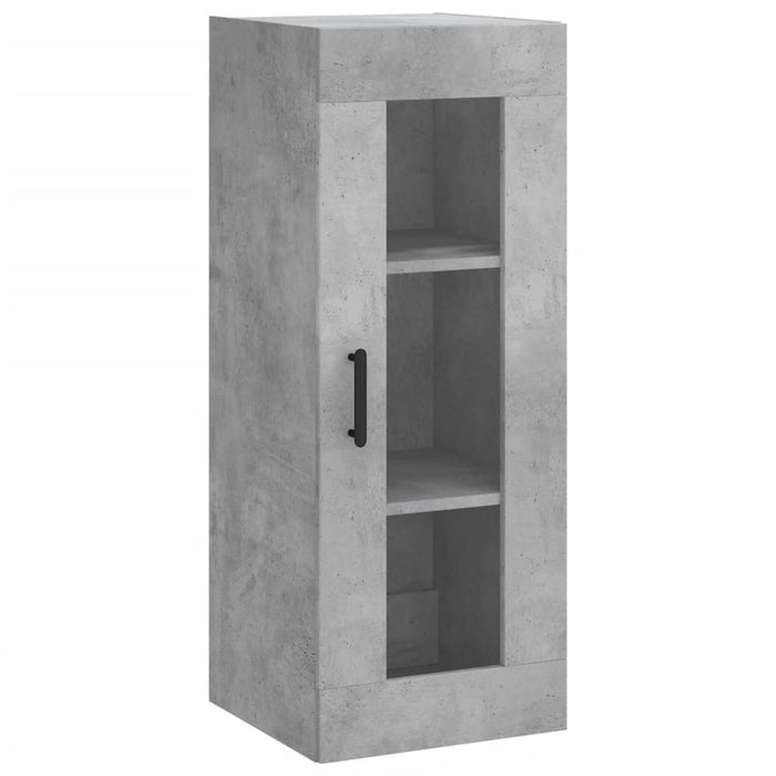 Dulap înalt, gri beton, 34,5x34x180 cm, lemn prelucrat - WALTI WALTI