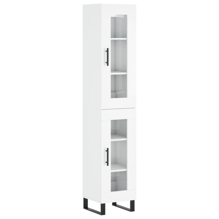 Dulap înalt, alb extralucios, 34,5x34x180 cm, lemn prelucrat WALTI