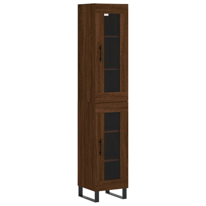 Dulap înalt, stejar maro, 34,5x34x180 cm, lemn prelucrat WALTI