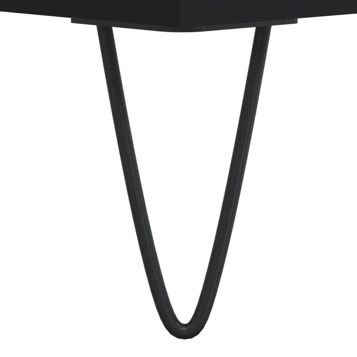 Dulap înalt, negru, 34,5x34x180 cm, lemn prelucrat WALTI
