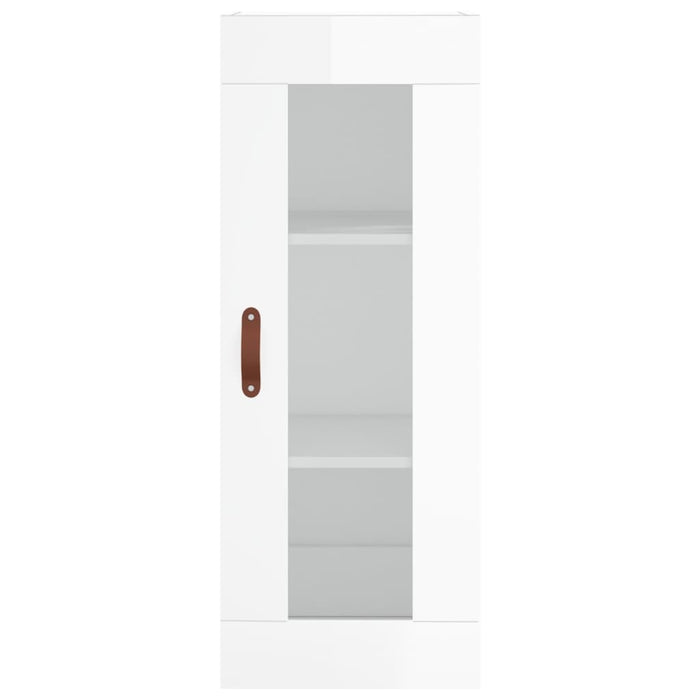 Dulap înalt, alb extralucios, 34,5x34x180 cm, lemn prelucrat WALTI