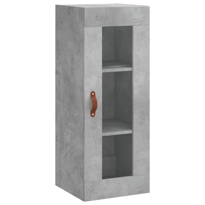 Dulap înalt, gri beton, 34,5x34x180 cm, lemn prelucrat WALTI