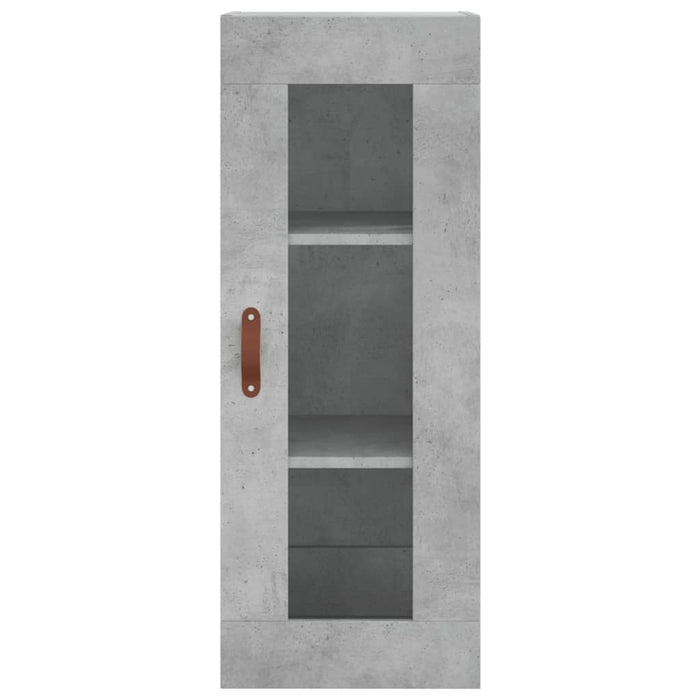 Dulap înalt, gri beton, 34,5x34x180 cm, lemn prelucrat WALTI