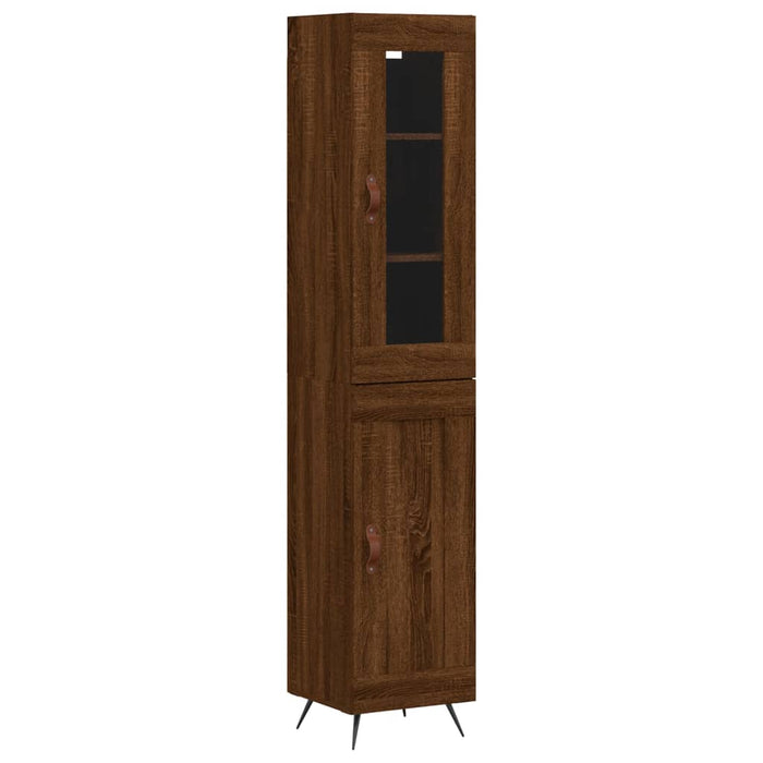 Dulap înalt, stejar maro, 34,5x34x180 cm, lemn prelucrat WALTI