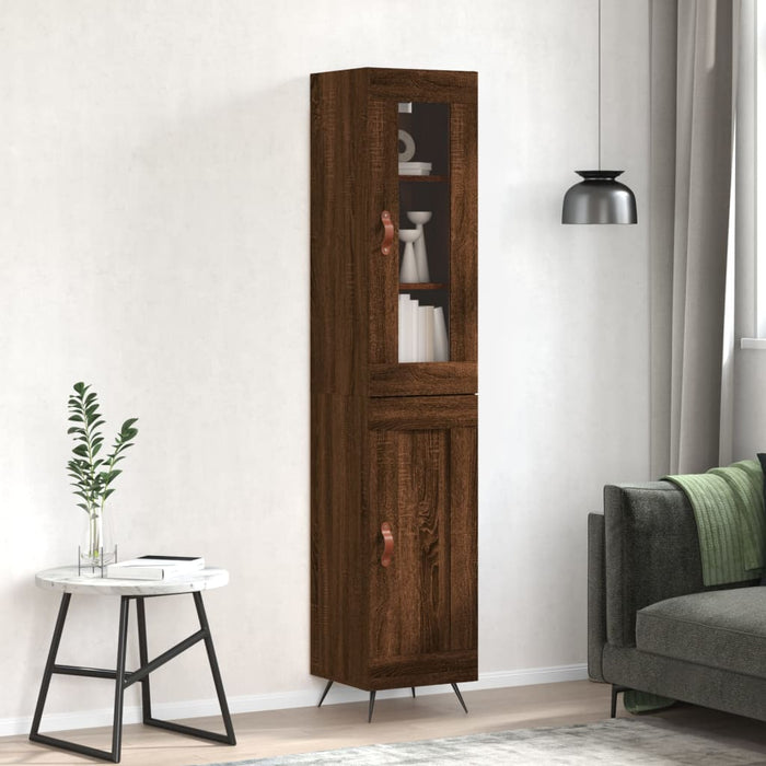 Dulap înalt, stejar maro, 34,5x34x180 cm, lemn prelucrat WALTI