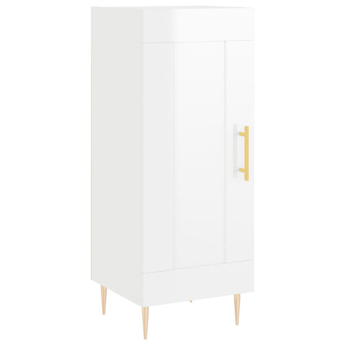 Dulap înalt, alb extralucios, 34,5x34x180 cm, lemn prelucrat WALTI