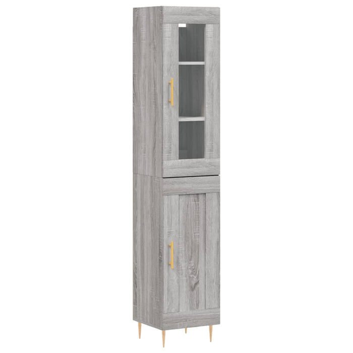 Dulap înalt, gri sonoma, 34,5x34x180 cm, lemn prelucrat - WALTI WALTI