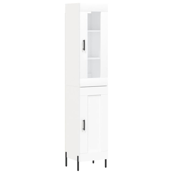 Dulap înalt, alb, 34,5x34x180 cm, lemn prelucrat - WALTI WALTI