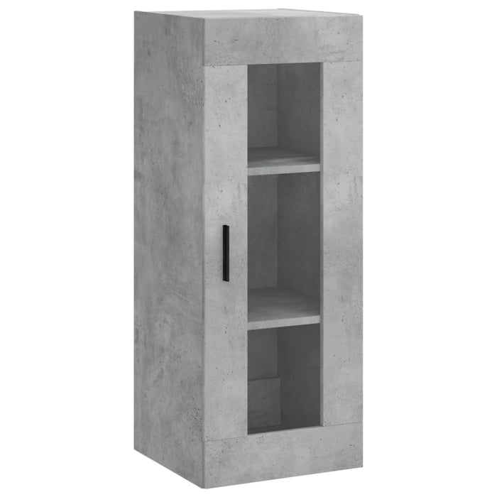 Dulap înalt, gri beton, 34,5x34x180 cm, lemn prelucrat - WALTI WALTI