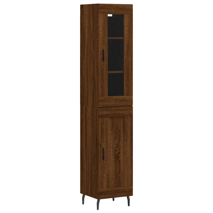 Dulap înalt, stejar maro, 34,5x34x180 cm, lemn prelucrat WALTI