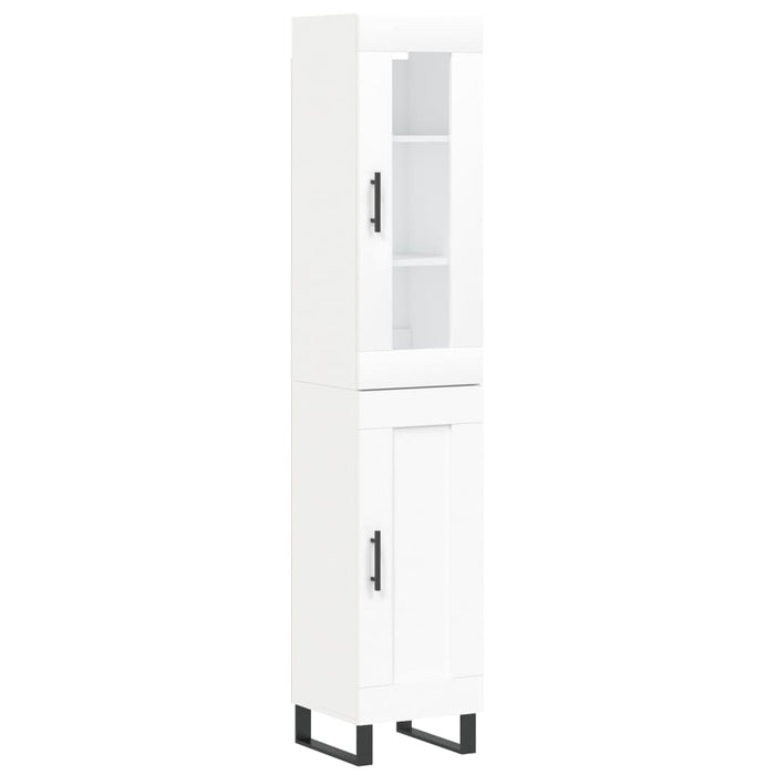 Dulap înalt, alb, 34,5x34x180 cm, lemn prelucrat - WALTI WALTI