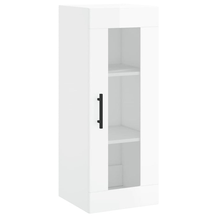 Dulap înalt, alb extralucios, 34,5x34x180 cm, lemn prelucrat WALTI