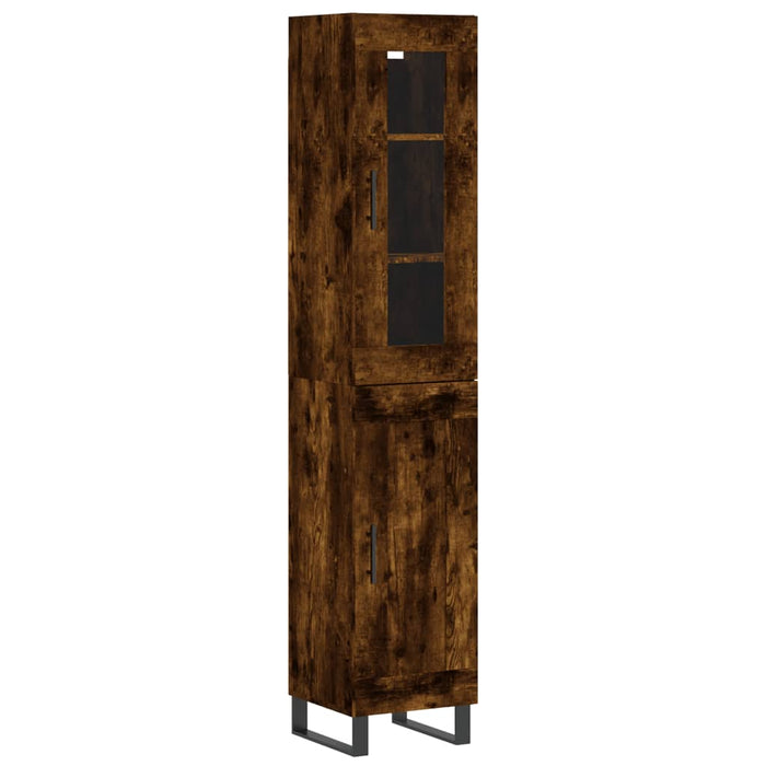 Dulap înalt, stejar fumuriu, 34,5x34x180 cm, lemn prelucrat WALTI