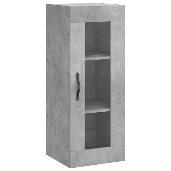 Dulap înalt, gri beton, 34,5x34x180 cm, lemn prelucrat WALTI