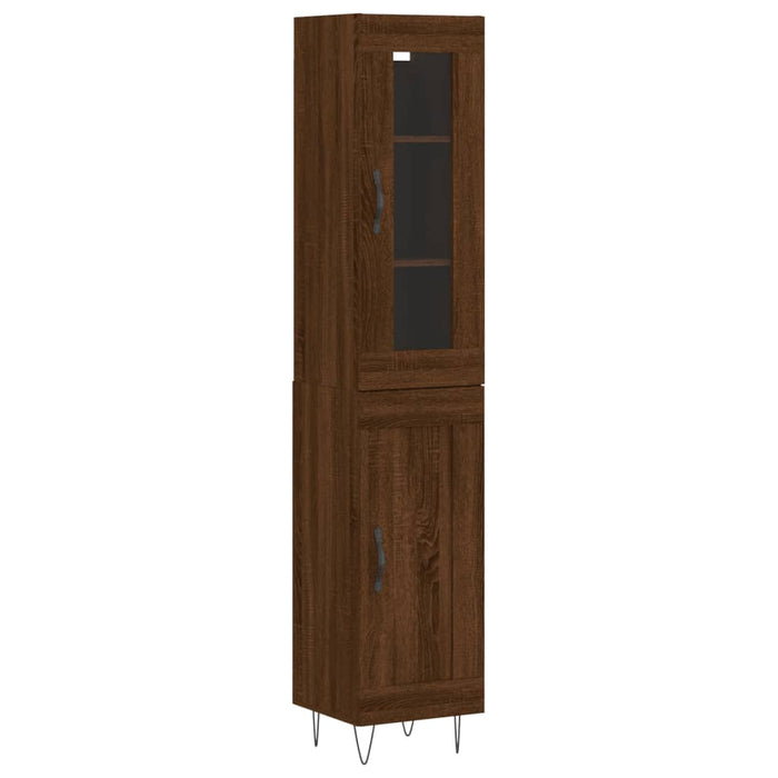 Dulap înalt, stejar maro, 34,5x34x180 cm, lemn prelucrat WALTI