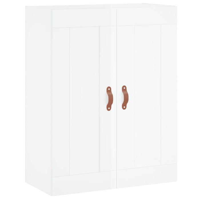 Dulap înalt, alb extralucios, 69,5x34x180 cm, lemn compozit WALTI