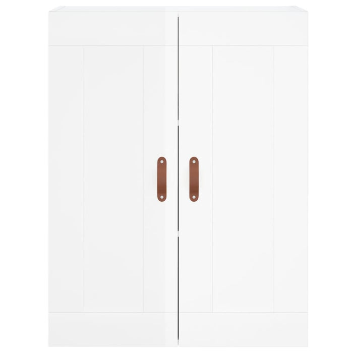 Dulap înalt, alb extralucios, 69,5x34x180 cm, lemn compozit WALTI