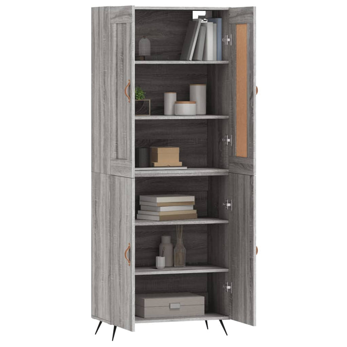 Dulap înalt, gri sonoma, 69,5x34x180 cm, lemn compozit - WALTI WALTI