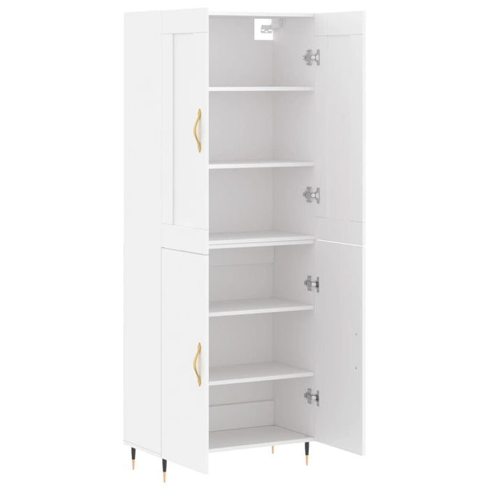 Dulap înalt, alb, 69,5x34x180 cm, lemn compozit WALTI