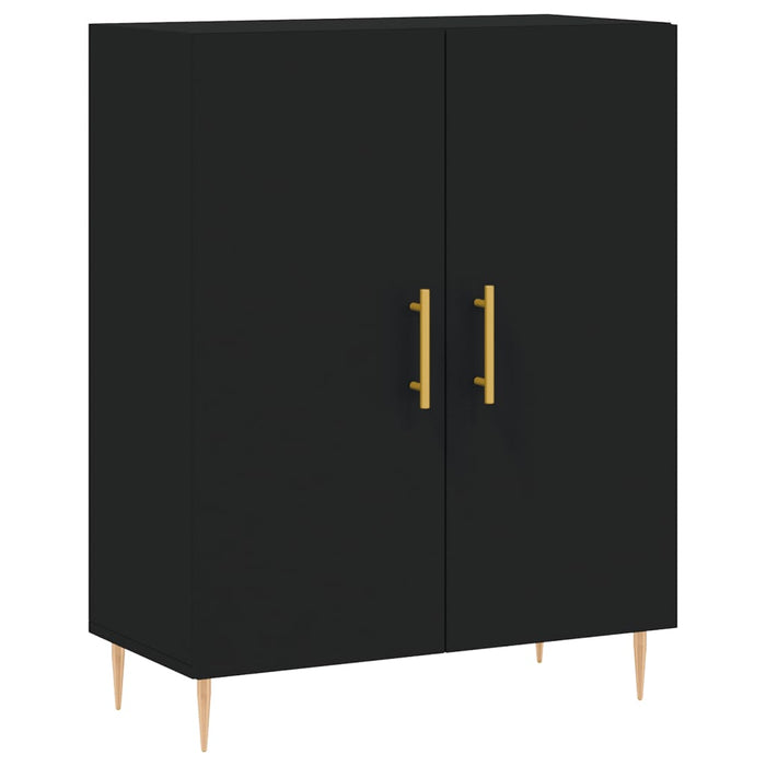 Dulap înalt, negru, 69,5x34x180 cm, lemn compozit WALTI