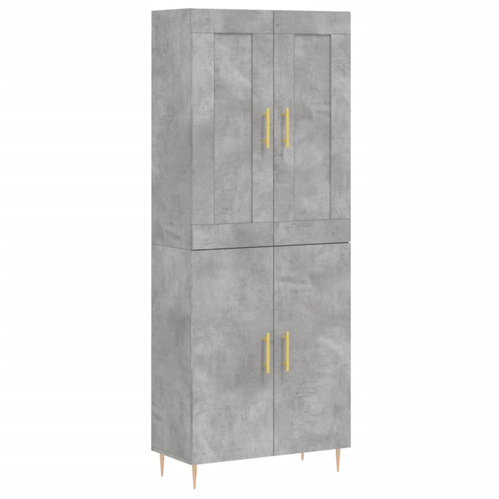 Dulap înalt, gri beton, 69,5x34x180, lemn compozit WALTI