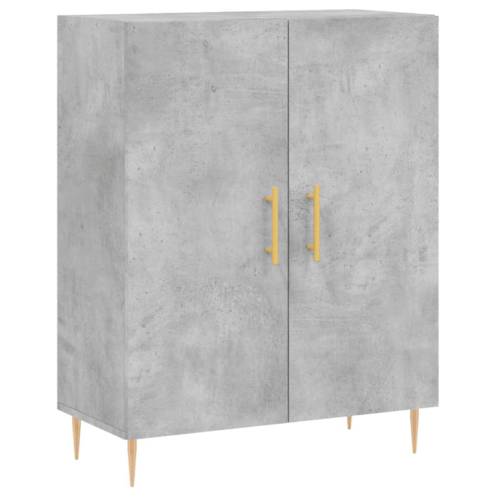 Dulap înalt, gri beton, 69,5x34x180, lemn compozit WALTI