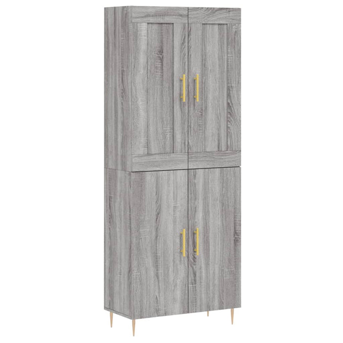 Dulap înalt, gri sonoma, 69,5x34x180 cm, lemn compozit WALTI