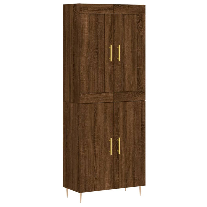 Dulap înalt, stejar maro, 69,5x34x180 cm, lemn compozit WALTI