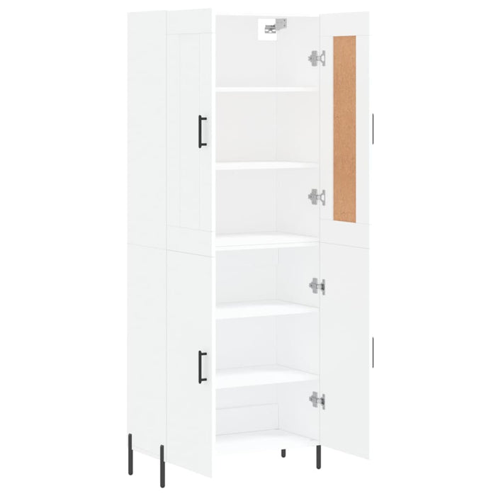 Dulap înalt, alb, 69,5x34x180 cm, lemn compozit WALTI