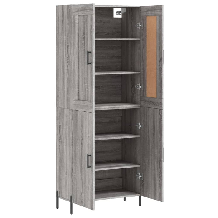 Dulap înalt, gri sonoma, 69,5x34x180 cm, lemn compozit - WALTI WALTI