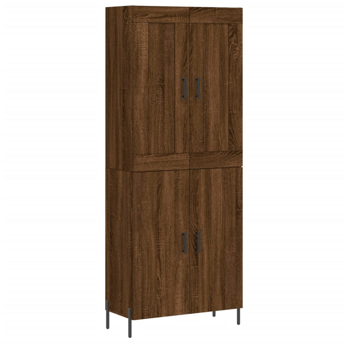 Dulap înalt, stejar maro, 69,5x34x180 cm, lemn compozit WALTI