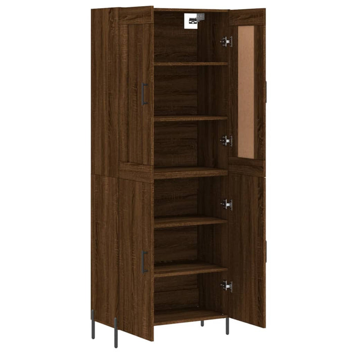 Dulap înalt, stejar maro, 69,5x34x180 cm, lemn compozit WALTI