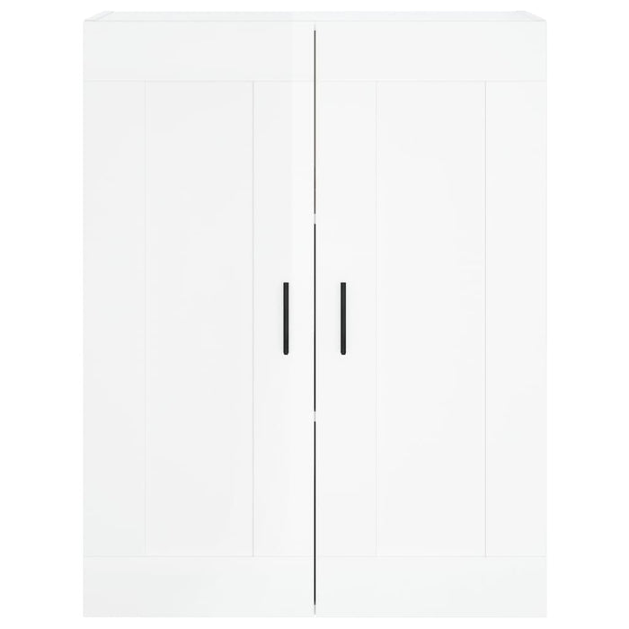 Dulap înalt, alb extralucios, 69,5x34x180 cm, lemn compozit WALTI