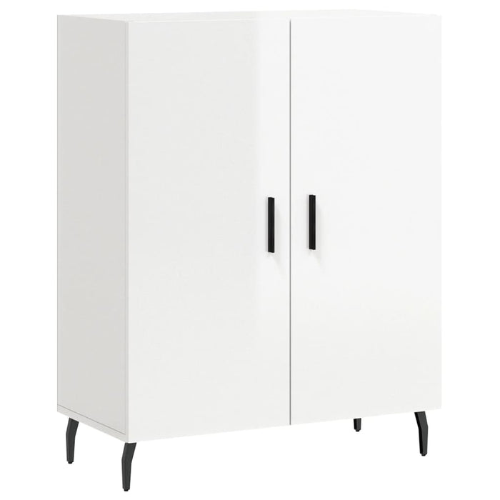 Dulap înalt, alb extralucios, 69,5x34x180 cm, lemn compozit WALTI