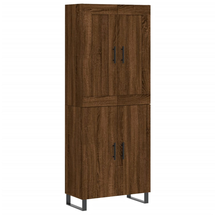 Dulap înalt, stejar maro, 69,5x34x180 cm, lemn compozit WALTI