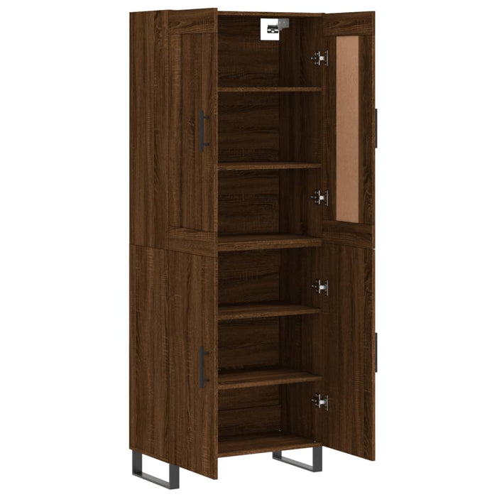 Dulap înalt, stejar maro, 69,5x34x180 cm, lemn compozit WALTI