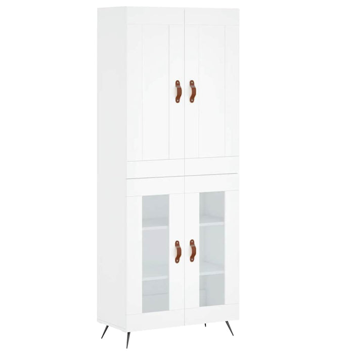 Dulap înalt, alb, 69,5x34x180 cm, lemn compozit - WALTI WALTI