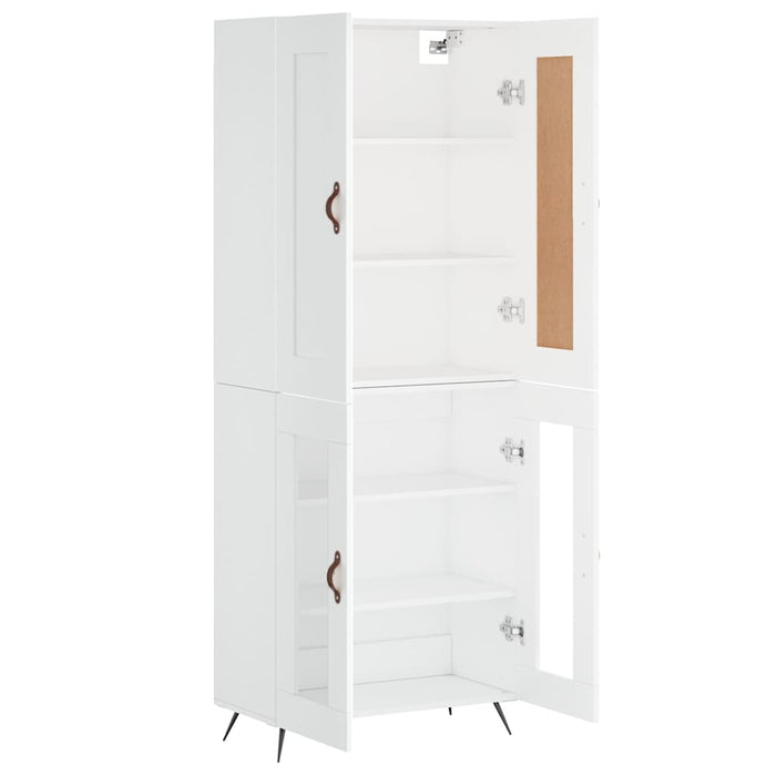 Dulap înalt, alb, 69,5x34x180 cm, lemn compozit - WALTI WALTI