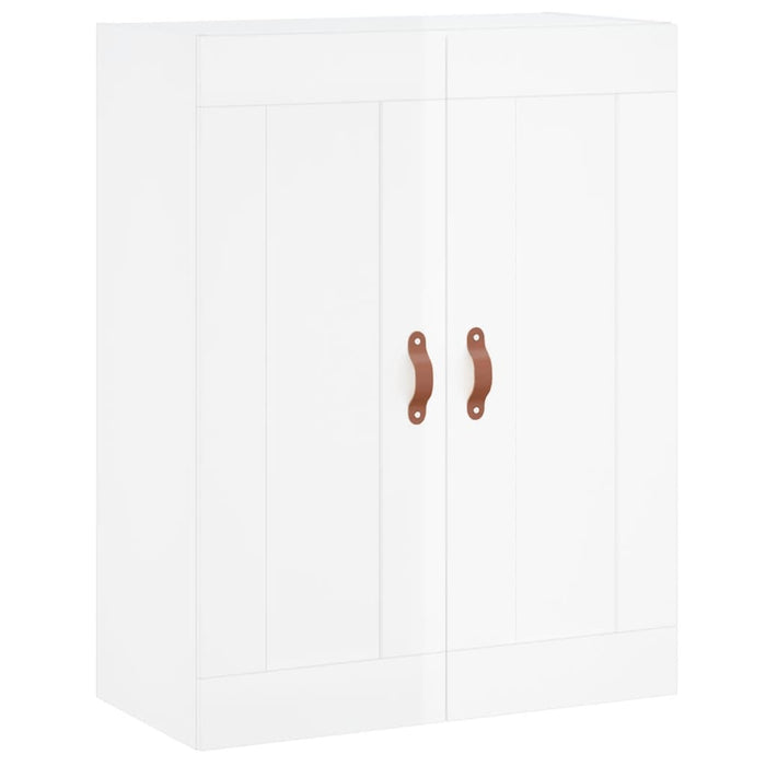 Dulap înalt, alb extralucios, 69,5x34x180 cm, lemn compozit WALTI