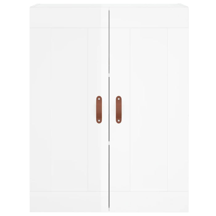 Dulap înalt, alb extralucios, 69,5x34x180 cm, lemn compozit WALTI