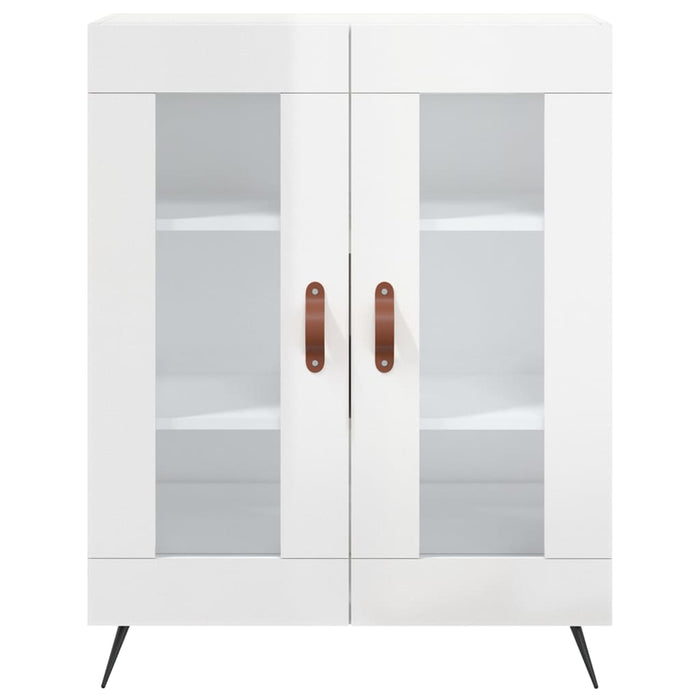 Dulap înalt, alb extralucios, 69,5x34x180 cm, lemn compozit WALTI