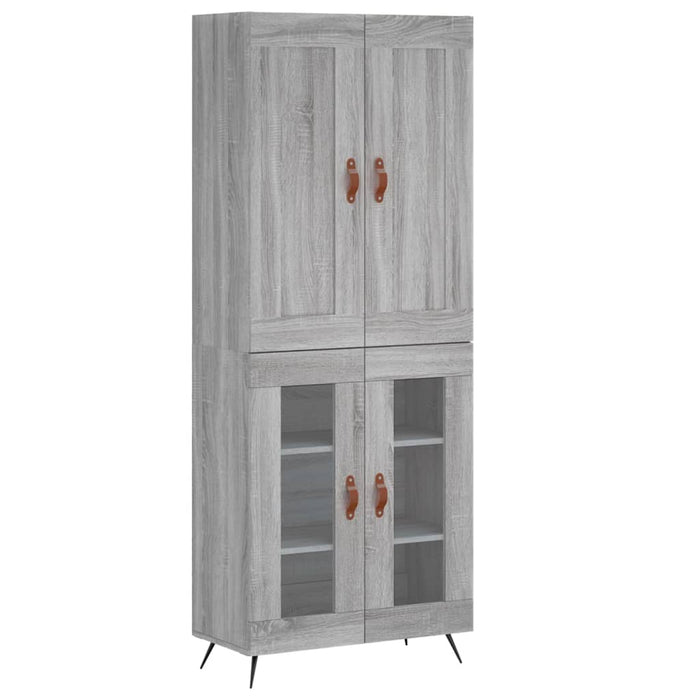 Dulap înalt, gri sonoma, 69,5x34x180 cm, lemn compozit - WALTI WALTI