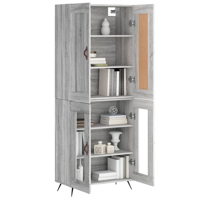 Dulap înalt, gri sonoma, 69,5x34x180 cm, lemn compozit - WALTI WALTI