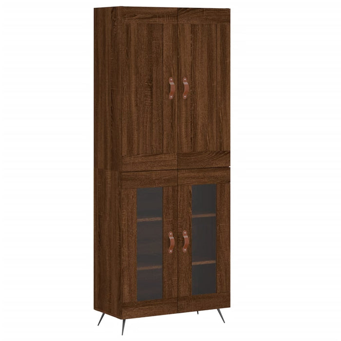 Dulap înalt, stejar maro, 69,5x34x180 cm, lemn compozit WALTI